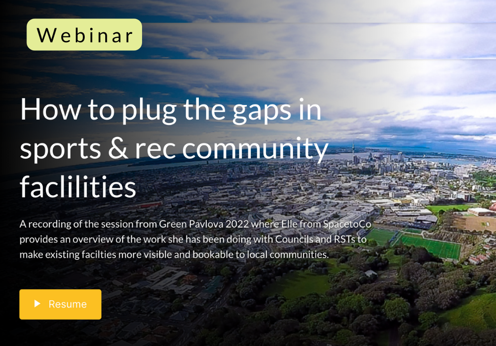 Resources for community centres and venues_How to plug the gaps in sports and rec community facilities webinar