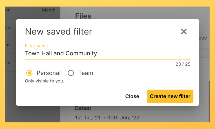 Create Filter