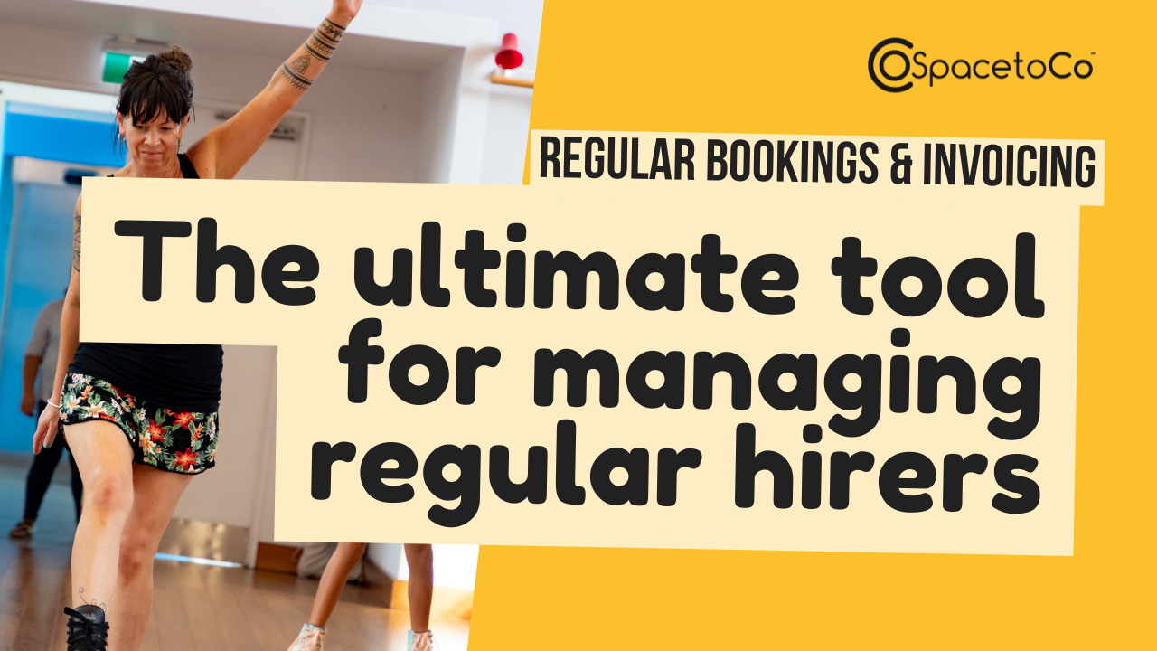 manage regular hirers with SpacetoCo's online booking platform for venues