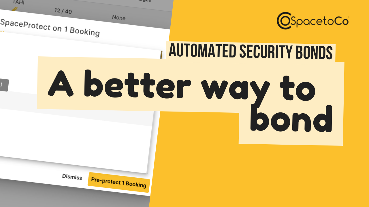 Automated security bonds with SpacetoCo's online bookings system for community venues