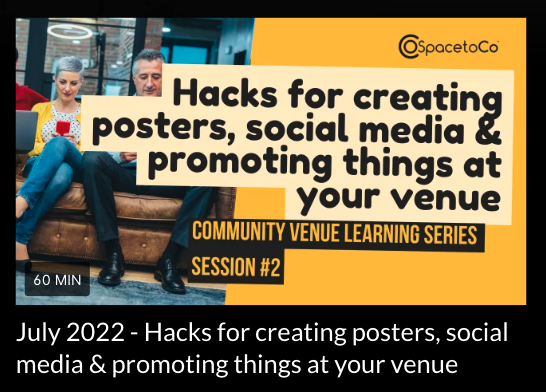 Social Media for community venues webinar