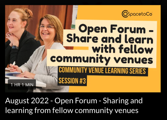 Learn from other venues webinar