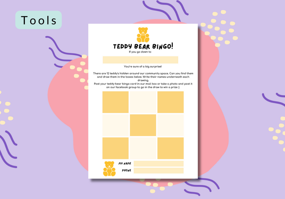Teddy bear bingoTools, Templates and Checklists for Community Centres and Venues_